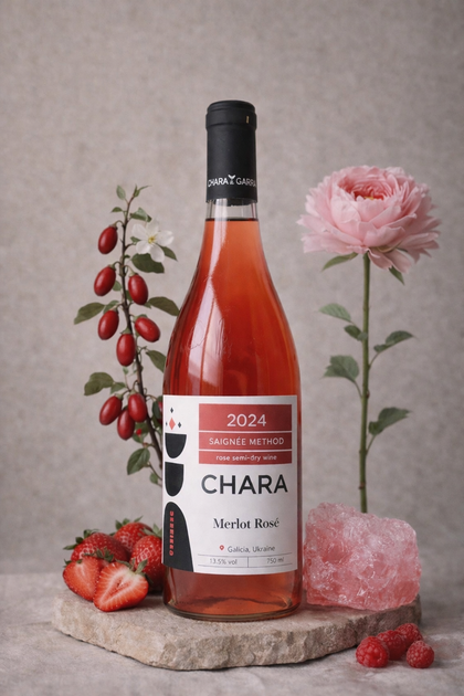 Вино Chara & Garra Merlot Rose рожеве столове напівсухе 0.75 л - Фото 1 Вино Chara & Garra Merlot Rose рожеве столове напівсухе 0.75 л - зображення 1
