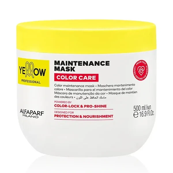 Маска для захисту кольору волосся Yellow Color Care Mask 500 мл - Фото 1 Маска для захисту кольору волосся Yellow Color Care Mask 500 мл - зображення 1