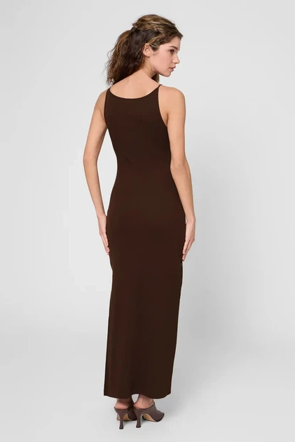 Жіноча коричнева сукня PRPY M PWDREGOK0035 - Фото 4 Жіноча коричнева сукня PRPY M PWDREGOK0035 - изображение 4