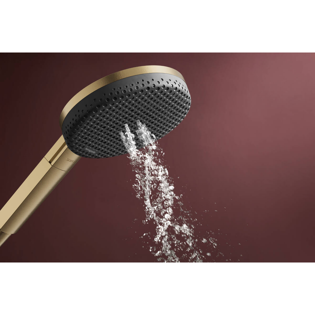 Душовий набір HANSGROHE Raindance Alive EcoSmart із ручною лійкою та шлангом з тримачем бронза 24611140 - Фото 5 Душовий набір HANSGROHE Raindance Alive EcoSmart із ручною лійкою та шлангом з тримачем бронза 24611140 - зображення 5