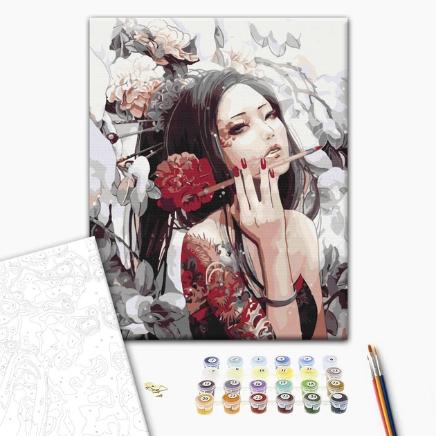Картина по номерам Brushme Девушка с татуировкой дракона 40 x 50 BS269 - изображение 2