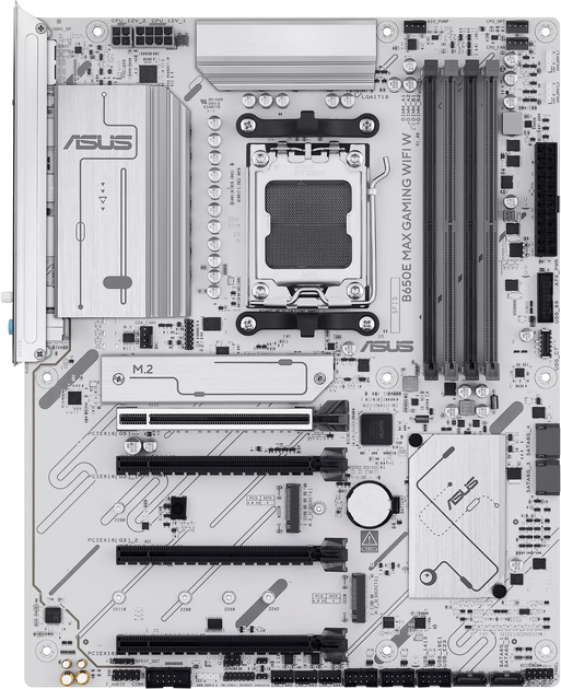 Материнська плата Asus B650E MAX GAMING Wi-Fi W (sAM5, AMD B650, PCI-Ex16) - Фото 1 Материнська плата Asus B650E MAX GAMING Wi-Fi W (sAM5, AMD B650, PCI-Ex16) - зображення 1