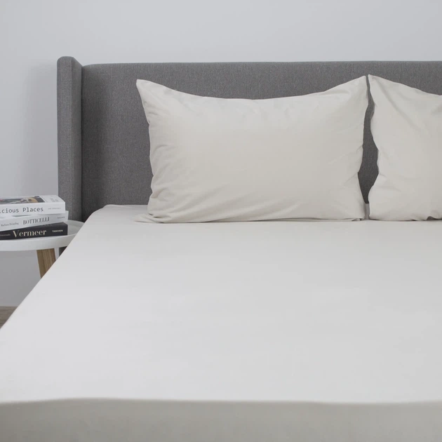 Простирадло ТЕП "VELOUR" з резинкою світло-сіре, 180x200 - Фото 2 Простирадло ТЕП "VELOUR" з резинкою світло-сіре, 180x200 - изображение 2