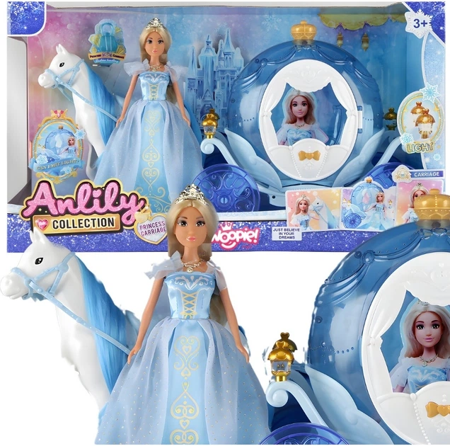 Lalka Woopie ROYAL Lodowa Księżniczka Lily i Magiczny Powóz Karoca, Akcesoria (5906280657970) - Zdjęcie 2 Lalka Woopie ROYAL Lodowa Księżniczka Lily i Magiczny Powóz Karoca, Akcesoria (5906280657970) - obraz 2