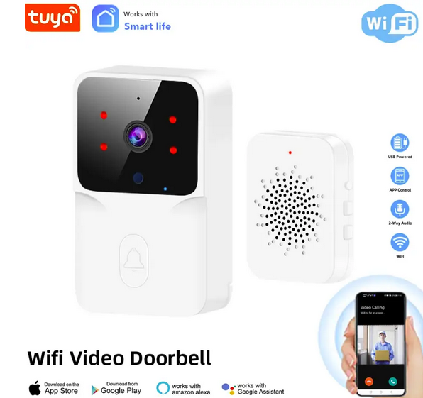 Беспроводной WiFi видеозвонок с камерой ночное видение двухсторонний звук аккумуляторный - изображение 8
