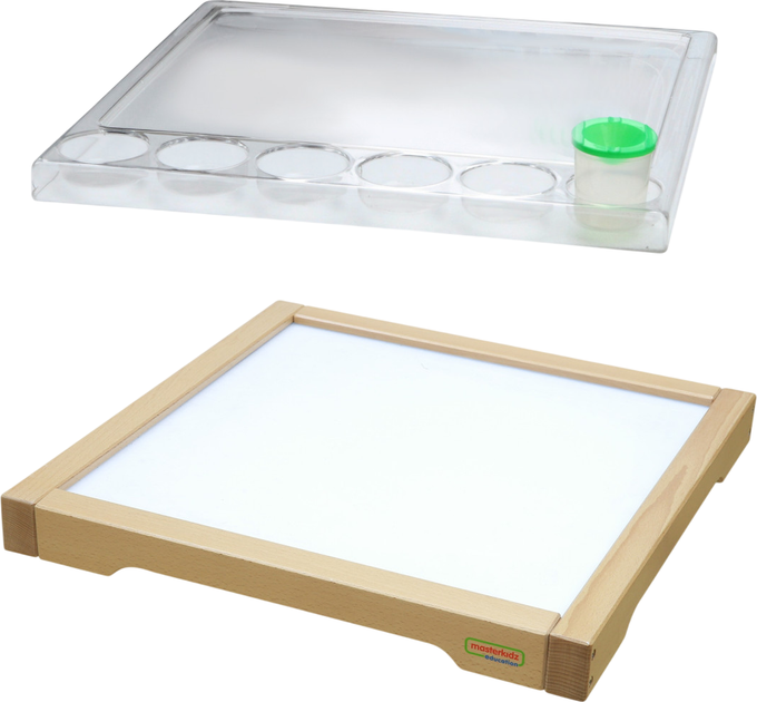 Panel sensoryczna Masterkidz Świetlny LED + Przezroczysta Taca Do Malowania (5906280655563) - obraz 2