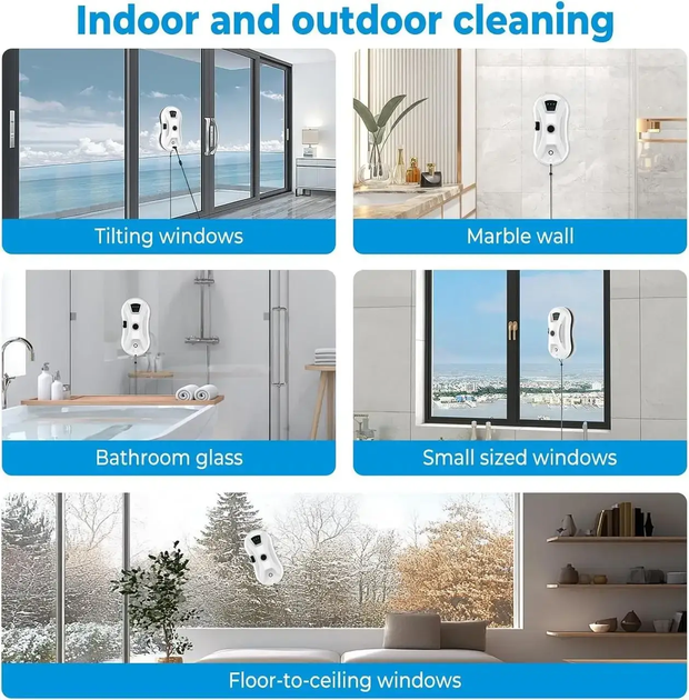 Робот-мойщик окон Automatic Smart Cleaning Robot для мытья окон Белый Б/У - изображение 7