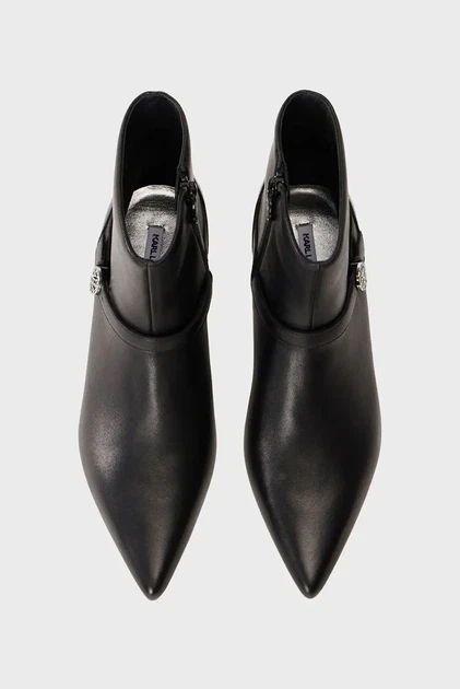 Жіночі чорні шкіряні ботильйони PASHA Mary Jane Boot Karl Lagerfeld 37 KL30168 - Фото 3 Жіночі чорні шкіряні ботильйони PASHA Mary Jane Boot Karl Lagerfeld 37 KL30168 - зображення 3