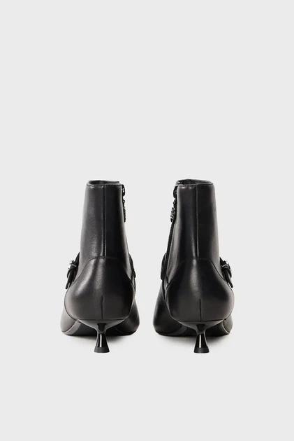 Жіночі чорні шкіряні ботильйони PASHA Mary Jane Boot Karl Lagerfeld 40 KL30168 - Фото 4 Жіночі чорні шкіряні ботильйони PASHA Mary Jane Boot Karl Lagerfeld 40 KL30168 - зображення 4