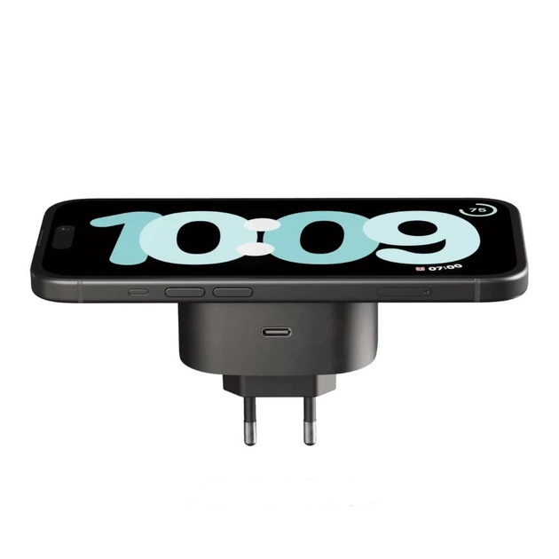 Сетевое магнитное беспроводное зарядное устройство Zens Wireless Charging Adapter Qi/MagSafe 15 Вт + USB-C 18 Вт Black (8720618634535) - изображение 6