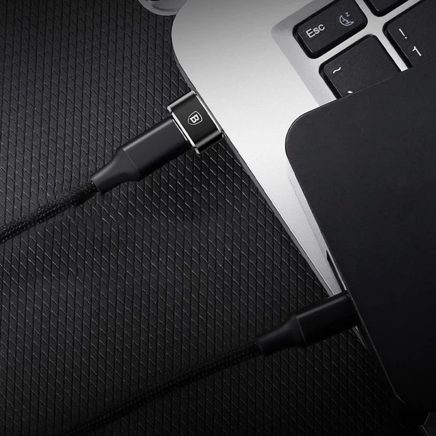 Адаптер Baseus USB-C to USB-A Black (CAAOTG-01) - изображение 11