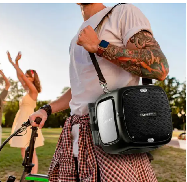 Колонка Bluetooth HOPESTAR PARTY ONE з двома мікрофонами - зображення 4