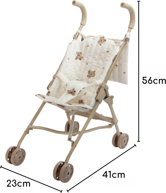 Wózek spacerówka dla lalek Woopie Royal Vintage Teddy Bear (5906280656027) - obraz 3