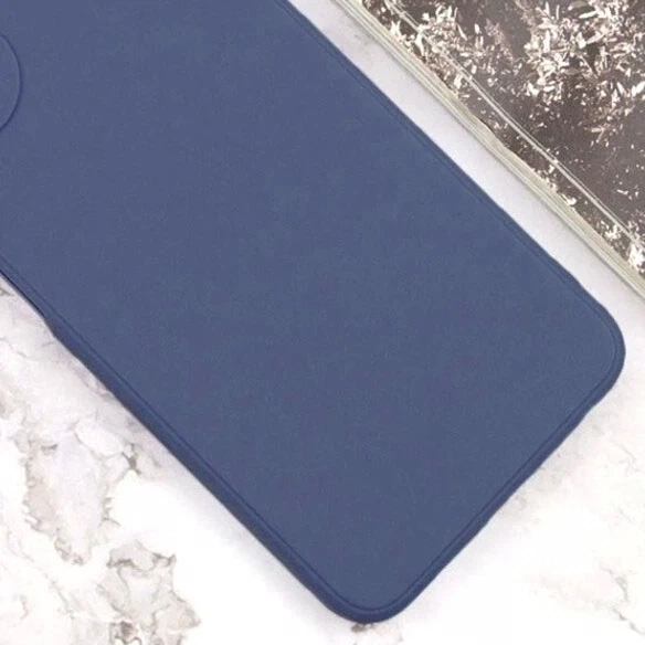 Чехол силиконовый Full Camera для Tecno Spark 20 Pro KJ6 с микрофиброй внутри защитный темно-синий - изображение 8