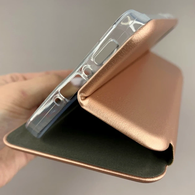 Чехол-книжка TPU PU для Samsung Galaxy A36 5G защита камеры золотой - изображение 5