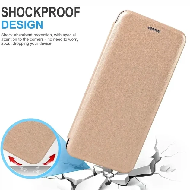 Чехол-книжка TPU PU для Samsung Galaxy A36 5G защита камеры золотой - изображение 7