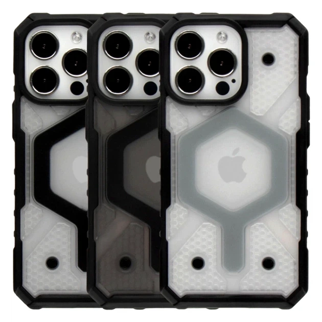 Чохол TPU+PC ArmorHex Magnetic Case для iPhone 13 Pro з MagSafe захист камери сірий Matte Grey - зображення 2