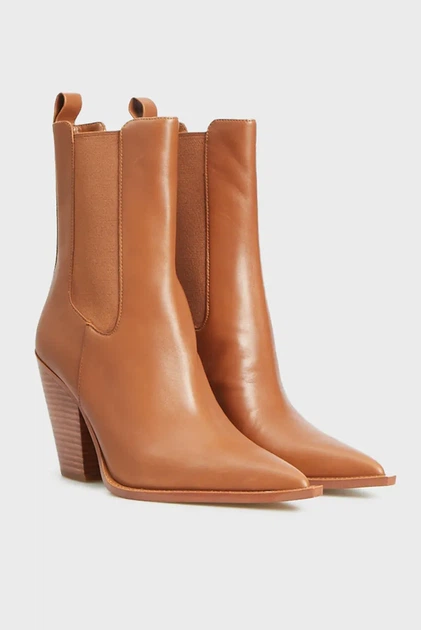 Жіночі руді шкіряні ковбойки LENI BOOTIE Michael Kors 38,5 40T4LNHE5L - зображення 6