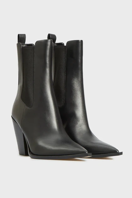 Жіночі чорні шкіряні ковбойки LENI BOOTIE Michael Kors 37 40T4LNHE5L - Фото 5 Жіночі чорні шкіряні ковбойки LENI BOOTIE Michael Kors 37 40T4LNHE5L - зображення 5