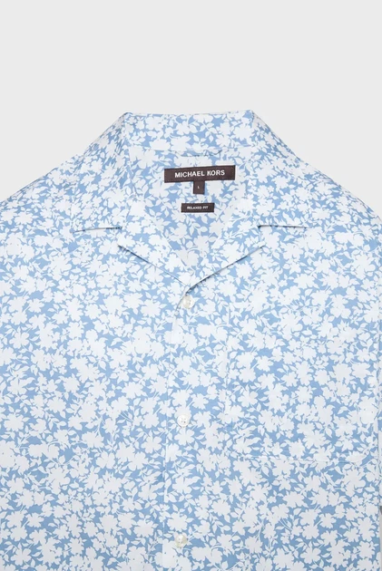 Чоловіча блакитна сорочка з візерунком SS RLX FLORAL CAMP Michael Kors L CS5409LHPM - зображення 3
