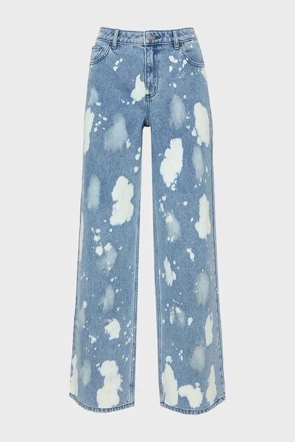 Жіночі блакитні джинси із візерунком RELAXED WIDE LEG JEAN Michael Kors 8 MS59065HME - Фото 8 Жіночі блакитні джинси із візерунком RELAXED WIDE LEG JEAN Michael Kors 8 MS59065HME - зображення 8
