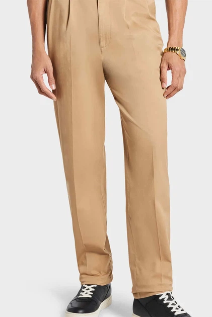 Чоловічі бежеві брюки PLEATED Michael Kors 34-32 CR5304UDR2 - Фото 1 Чоловічі бежеві брюки PLEATED Michael Kors 34-32 CR5304UDR2 - изображение 1