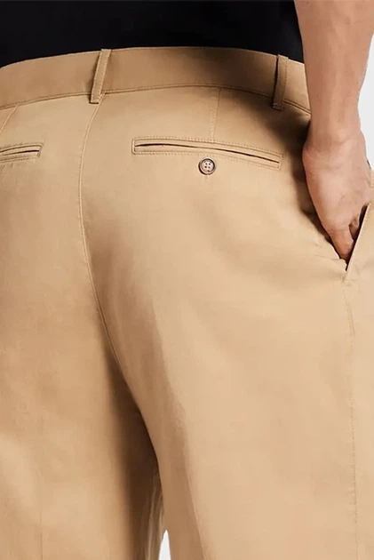 Чоловічі бежеві брюки PLEATED Michael Kors 34-32 CR5304UDR2 - Фото 3 Чоловічі бежеві брюки PLEATED Michael Kors 34-32 CR5304UDR2 - изображение 3