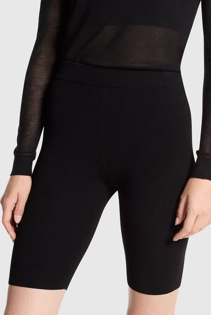 Жіночі чорні шерстяні велосипедки Michael Kors XS MF430QP4VR - Фото 1 Жіночі чорні шерстяні велосипедки Michael Kors XS MF430QP4VR - зображення 1