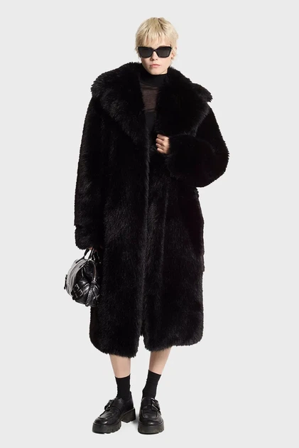 Жіноча шуба чорна FAUX FUR LONG COAT Michael Kors S MF420GKF1Q - Фото 1 Жіноча шуба чорна FAUX FUR LONG COAT Michael Kors S MF420GKF1Q - зображення 1