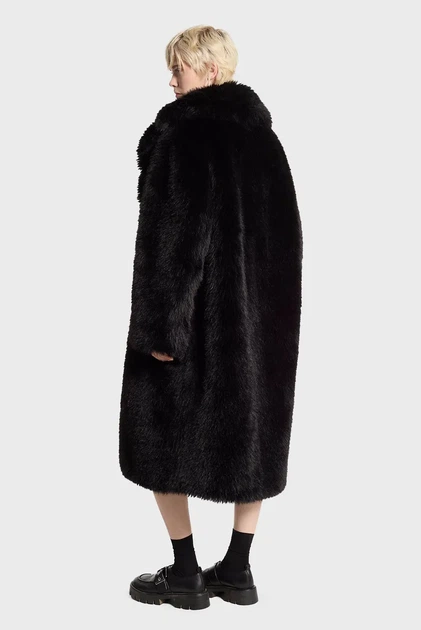 Жіноча шуба чорна FAUX FUR LONG COAT Michael Kors S MF420GKF1Q - Фото 3 Жіноча шуба чорна FAUX FUR LONG COAT Michael Kors S MF420GKF1Q - зображення 3