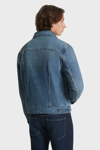 Чоловіча синя джинсова куртка DENIM TRUCKER Michael Kors S CR4206KFAU - Фото 2 Чоловіча синя джинсова куртка DENIM TRUCKER Michael Kors S CR4206KFAU - изображение 2