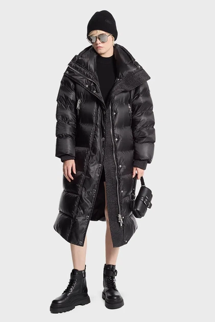 Чорний пуховик UNISEX CHUNKY ZIP PUFFER (унісекс) Michael Kors L UF4208I3SB - Фото 2 Чорний пуховик UNISEX CHUNKY ZIP PUFFER (унісекс) Michael Kors L UF4208I3SB - зображення 2