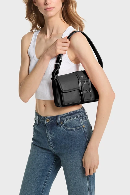 Жіноча чорна шкіряна сумка COLBY Michael Kors OS 30S4SBAL2L - зображення 2