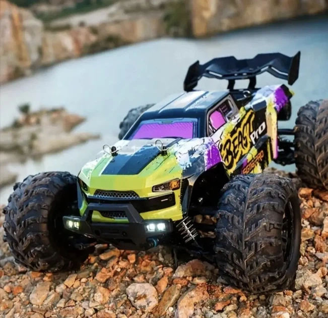 Радиоуправляемая машина SG116 1:16 4WD до 38-40 км/ч, LED фары, аккумулятор 18650, зеленая - изображение 2