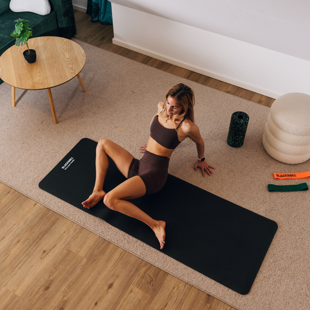 Килимок для фітнесу BLACKROLL® MAT BLACK чорний професійний 185х65 см - изображение 6