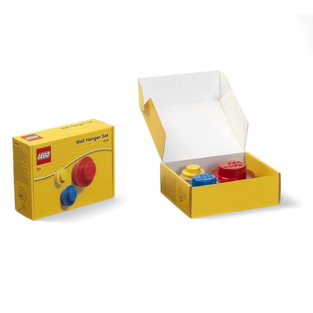 Zestaw wieszaków ściennych LEGO 3 szt Kolorowy (5711938031879) - obraz 3