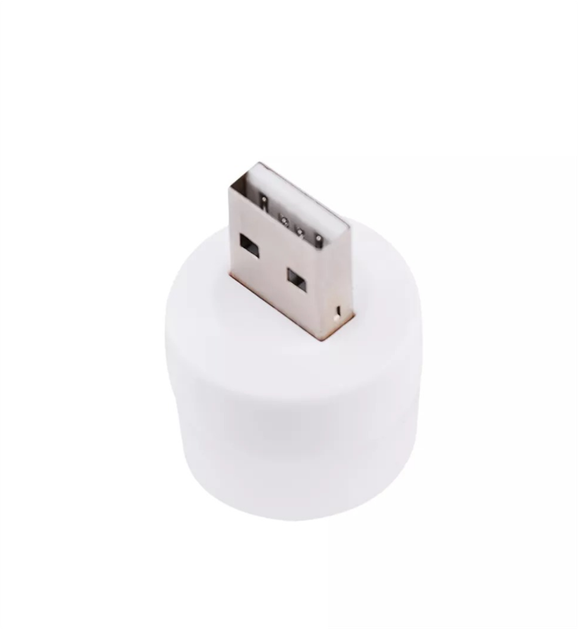 Світлодіодне підсвічування лампа для повербанка лампочка USB білий міні нічник - зображення 4