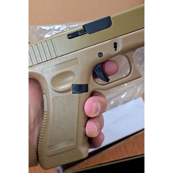 Автоматичний страйкбольний пістолет Глок Glock G17 Vigor VG1-Tan Stippling Version газовий з імітацією віддачі 6 мм Кайот - изображение 5