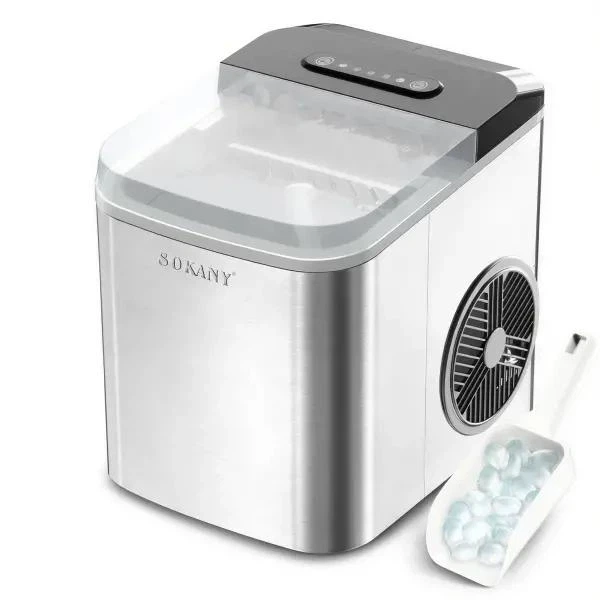 Льдогенератор Sokany SK-03047 Silver 112 Вт до 12 кг в сутки (107-80-SK-03047) - изображение 2