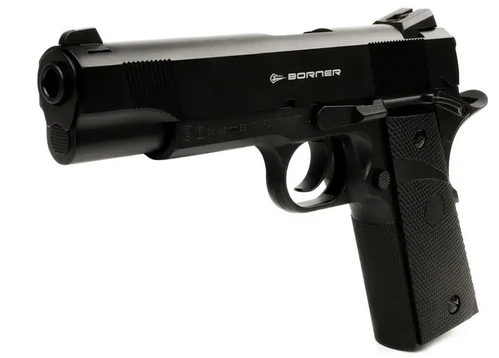 Пневматический пистолет Borner Predator Elite (Colt 1911, металл) + балоны и шарики - изображение 2