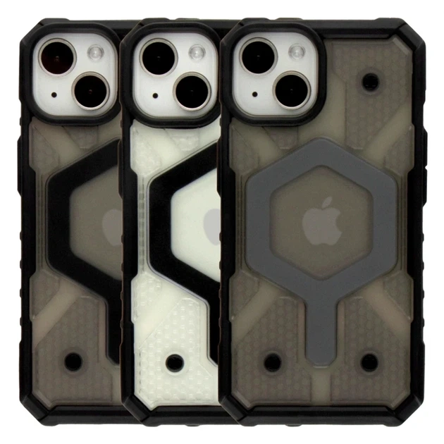 Чохол TPU+PC ArmorHex Magnetic Case для iPhone 15 протиударний з MagSafe сірий матовий - зображення 2