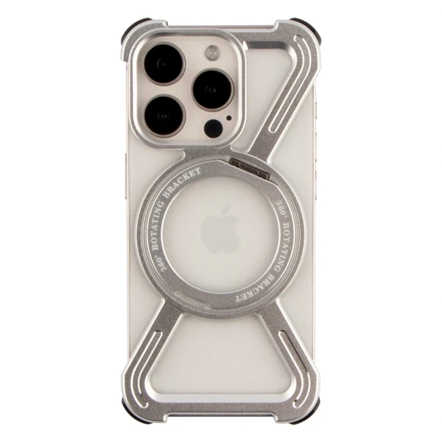 Чехол Titanium ArmorX Mag противоударный для iPhone 15 Pro Max с защитой камеры серебристый - Фото 1 Чехол Titanium ArmorX Mag противоударный для iPhone 15 Pro Max с защитой камеры серебристый - изображение 1