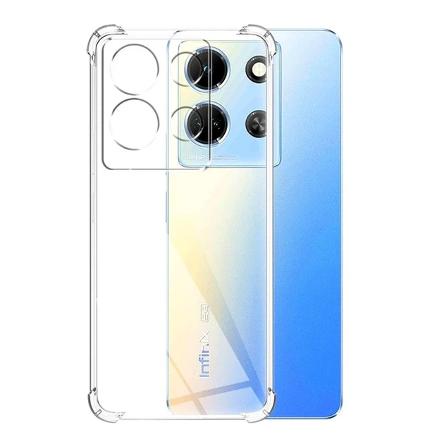 Прозрачный чехол TPU для Infinix Hot 30 защита камеры легкий с усиленными углами Transparent - зображення 7