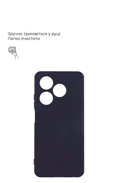 Чехол силиконовый Full Camera для Infinix Smart 8 Plus защита камеры TPU темно-синий - зображення 4