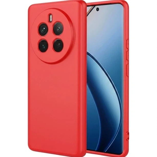 Чехол силиконовый Full Camera для Realme 12 Pro 12 Pro+ с микрофиброй внутри защитный красный - зображення 6