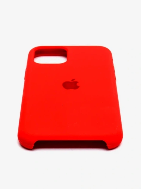 Чехол силиконовый для iPhone 11 Pro с микрофиброй внутри защита камеры красный 14.Red - зображення 4