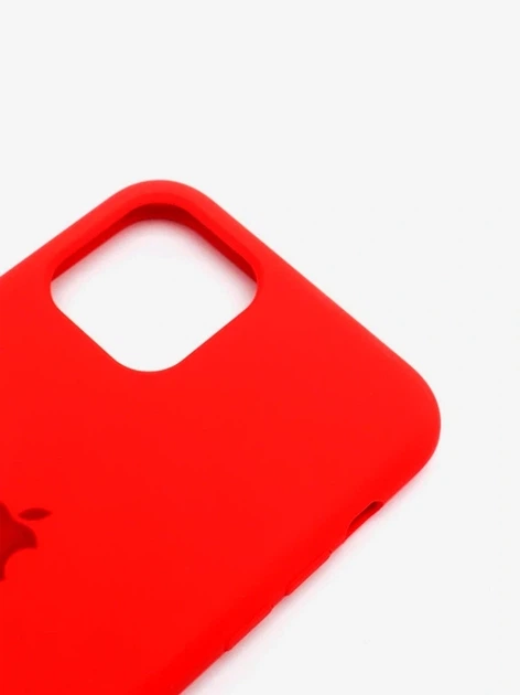Чехол силиконовый для iPhone 11 Pro с микрофиброй внутри защита камеры красный 14.Red - зображення 5