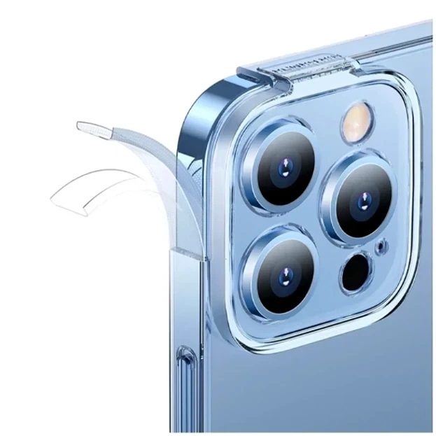 Чехол силиконовый прозрачный для iPhone 14 Pro Max защита камеры легкий и тонкий Transparent - зображення 6