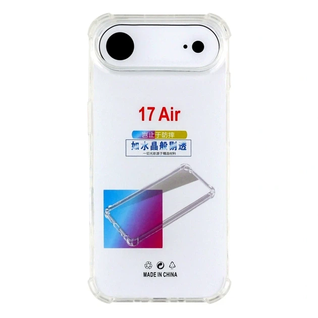 Чехол TPU Virgin Hard Full Camera для iPhone 17 Air прозрачный с защитой камеры - зображення 3