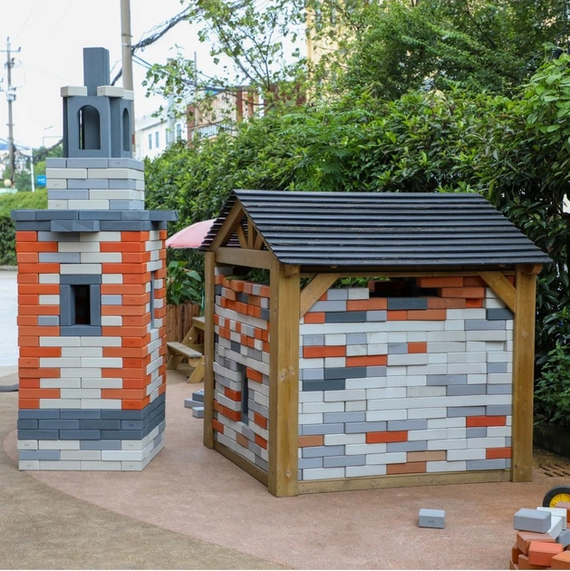 Klocki konstrukcyjne Classic World Cegielki EVA 90 elementów CW70282 (6927049072826) - obraz 7